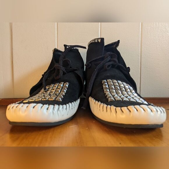 Jeffrey Campbell Studded Booties Rock Whimsigoth Fairy Grunge Witchy Glam 6 - Picture 5 of 11